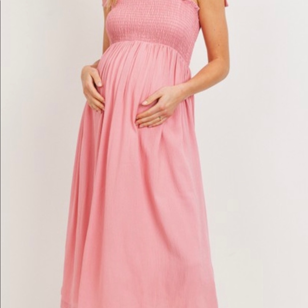 Bombay Maternity Dress in pink
